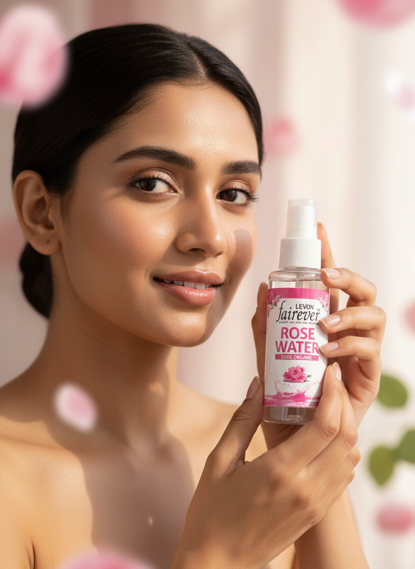 Levon Fairever Rose Water Pump – Natural Hydrating Facial Toner 100ml