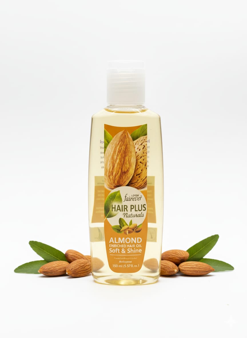 Hair Plus Hair Oil – Almond, 150ml – Nourish & Strengthen Hair Naturally